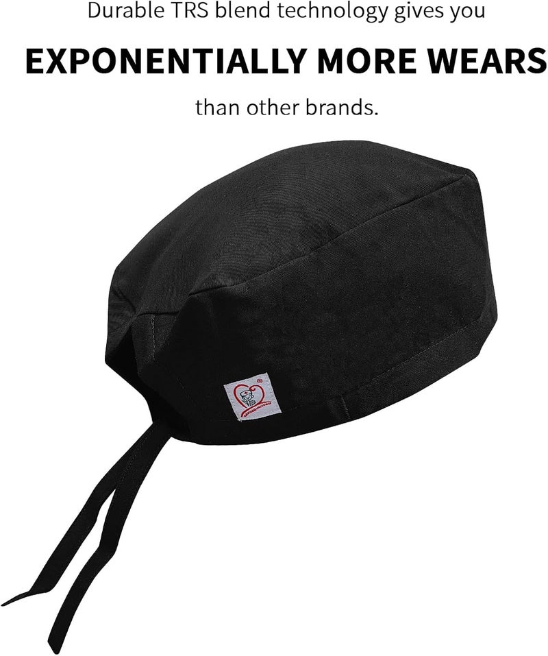 JONATHAN UNIFORM Store Stretch Scrub Surgical Cap - Adjustable Tie-Back with 360° Cotton Sweatband, Work Cap for Men and Women - Image 5